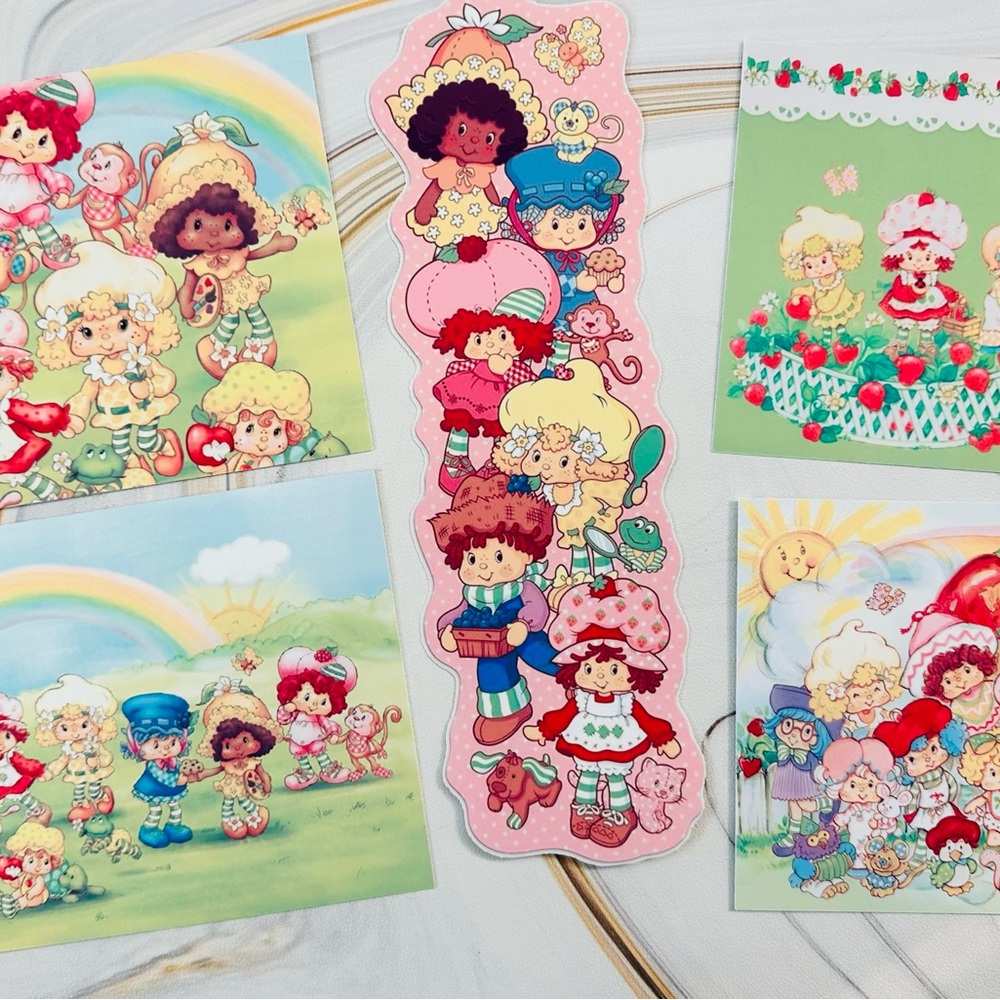 Strawberry Shortcake Gang Large Vinyl Stickers – Set of 5